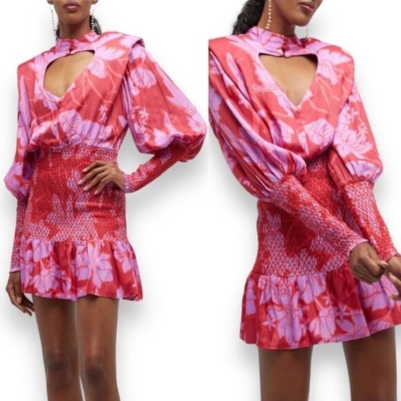 NWT Farm Rio LIVING NATURE BURGUNDY
HEART SHAPED NECKLINE MINI Small - Picture 9 of 16